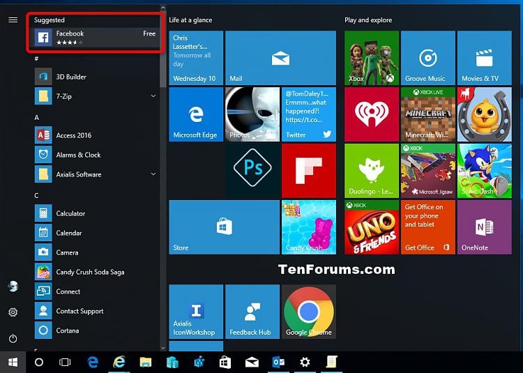 Disable Advertising in Windows 10-suggested_apps_on_start_menu.jpg