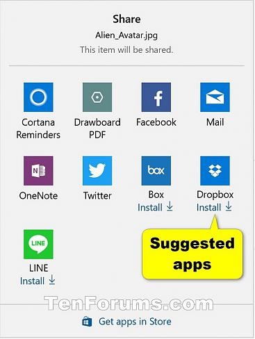 Disable Advertising in Windows 10-suggested_apps_in_share.jpg