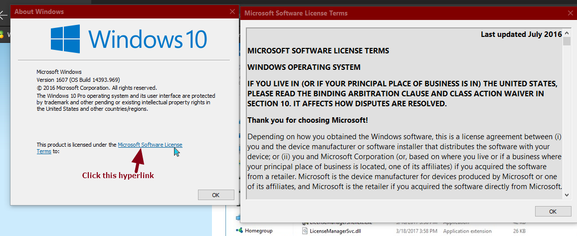 Find Microsoft End User License Agreement Eula In Windows 10