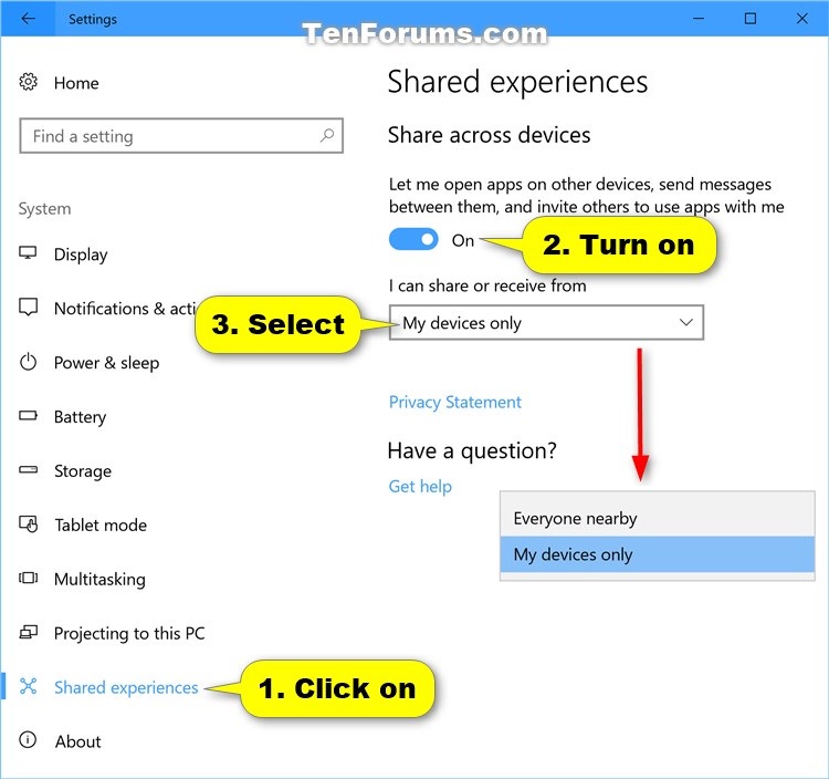 Turn On or Off Share Across Devices for Apps in Window 10-shared_experiences-1.jpg