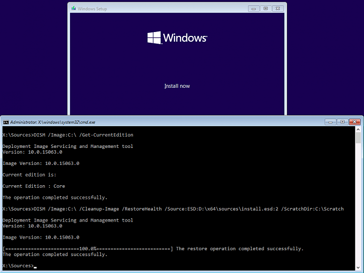 Use DISM to Repair Windows 10 Image-15063-offline-restorehealth.png