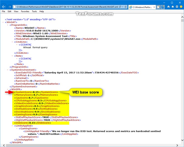Get Windows Experience Index (WEI) Score in Windows 10-winsat.xml-3.jpg