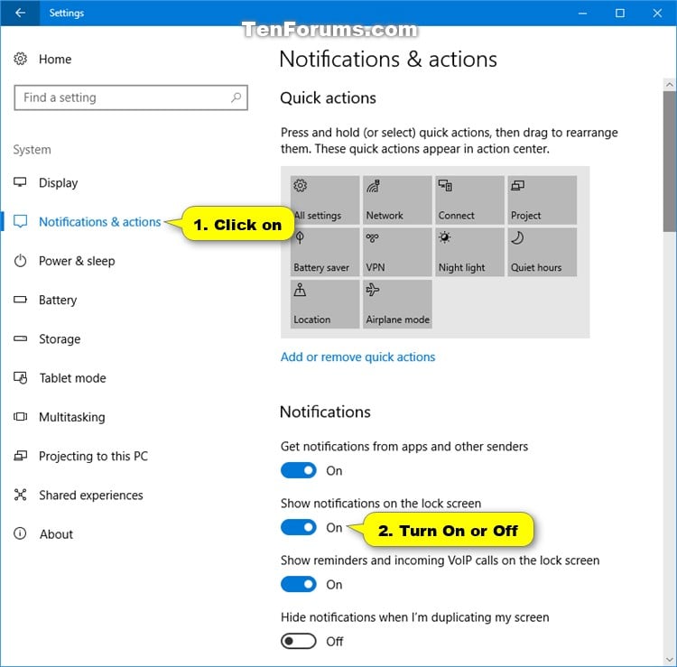how to turn lock screen notifications off