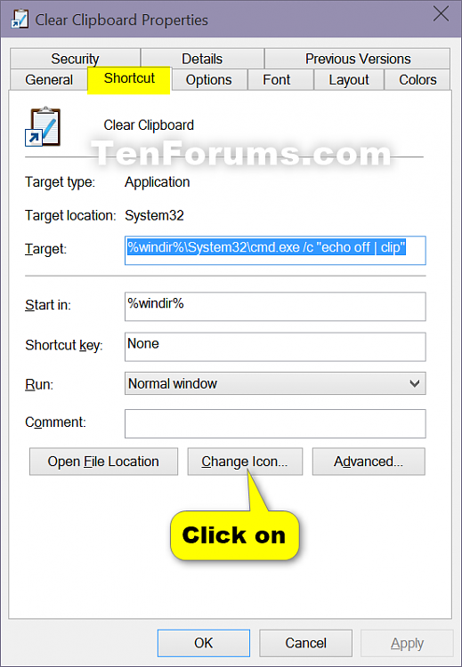 Create Clear Clipboard shortcut in Windows-new_shortcut-3.png