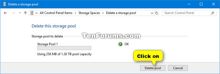 Delete Storage Pool for Storage Spaces in Windows 10-delete_storage_pool-2.jpg