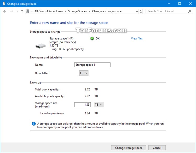 Change Storage Space in Storage Pool in Windows 10-change_storage_space-2.jpg