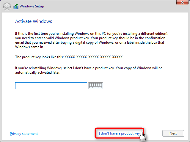 Apply Windows Image using DISM Instead of Clean Install-skip-key.png