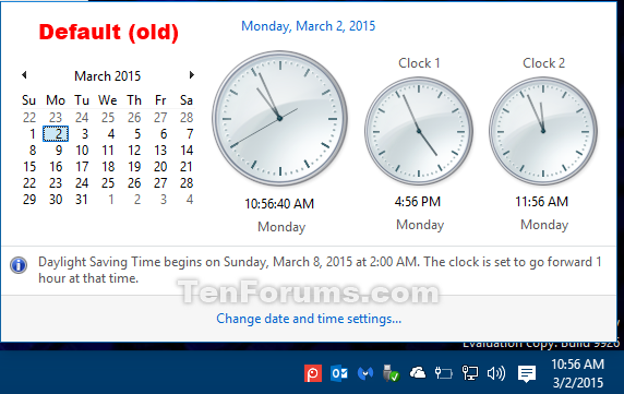 Enable or Disable New Clock and Calendar in Windows 10-windows-10_default_clock_calendar.png