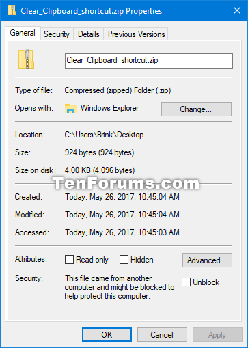 dangerous file blocked