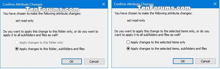 Set or Unset Read-only Attribute of Files and Folders in Windows 10-confrim_set_read-only_files_folders.jpg