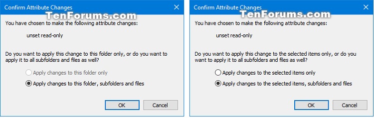 Set or Unset Read-only Attribute of Files and Folders in Windows 10-confrim_unset_read-only_files_folders.jpg