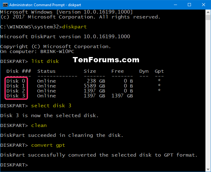 Converti disco MBR in disco GPT in Windows 10-mbr_to_gpt-command.png