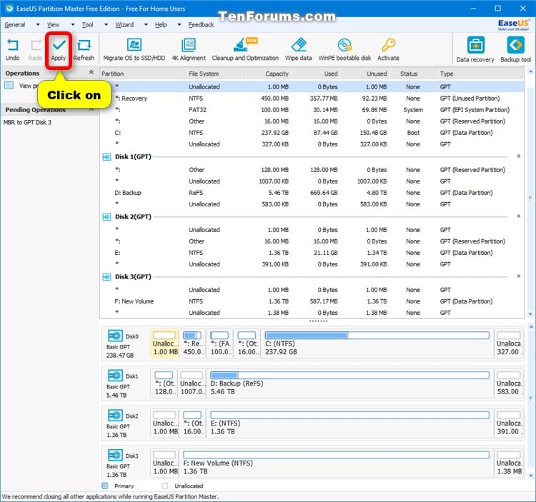 convert mbr disk to gpt windows 10