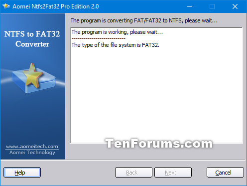 Convert FAT32 to NTFS without Data Loss in Windows-aomei_ntfs2fat32-5.png