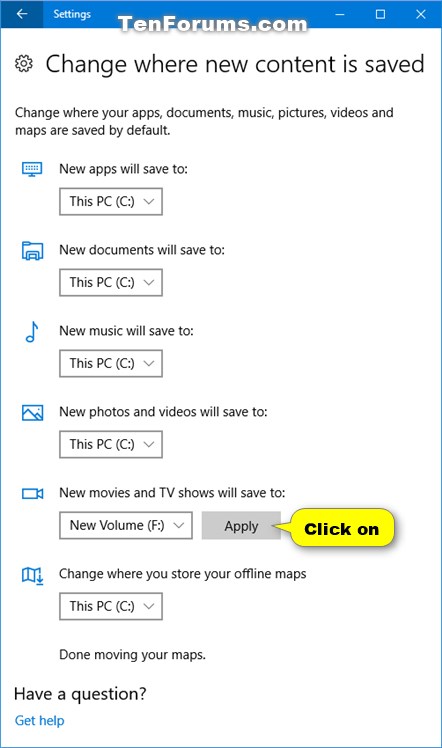 Change Default Download Storage Location for Movies &amp; TV in Windows 10-movies-tv_download_location-5.jpg