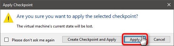 Use Hyper-V virtual machine to get Windows 10 Insider ISO-apply-checkpoint-2.jpg