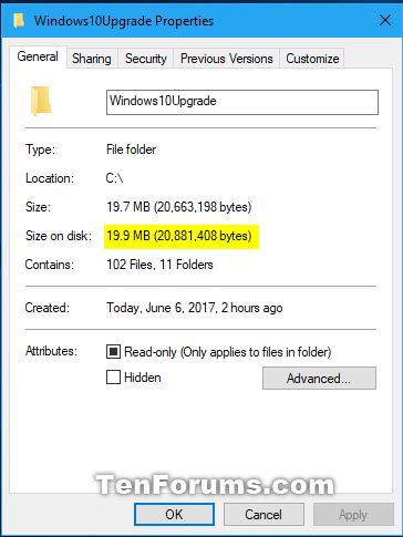 How to Delete Windows10Upgrade Folder in Windows 10-windows10upgrade_folder_size.png