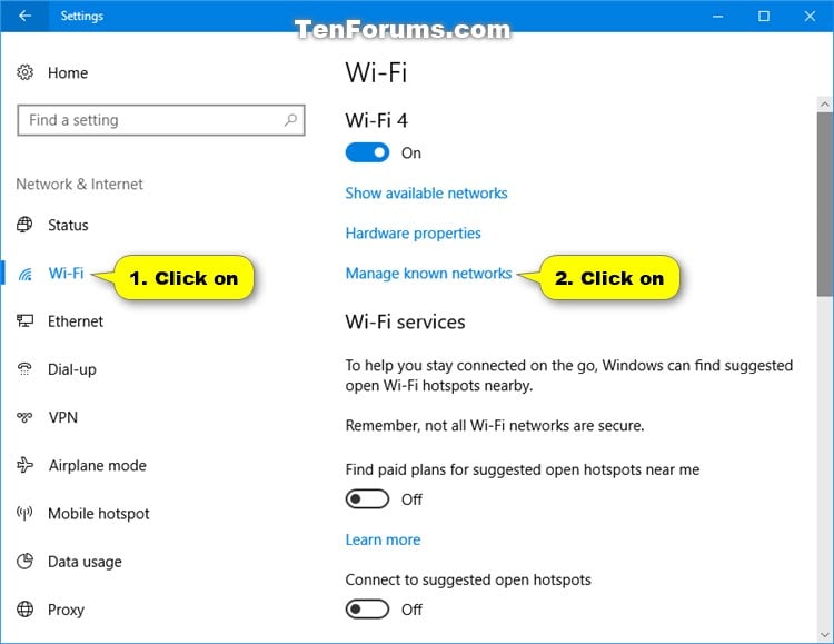 Delete Wireless Profile Vista