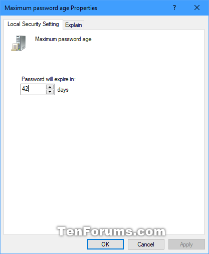 Change Maximum &amp; Minimum Password Age for Local Accounts in Windows 10-maximum_password_age-2.png