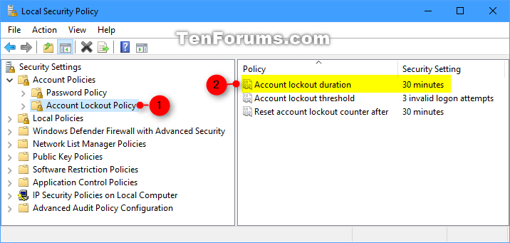 Change Account Lockout Duration for Local Accounts in Windows 10-account_lockout_duration_secpol-1.png