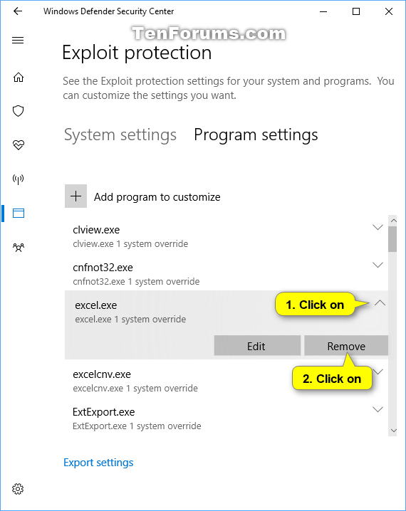 Change Windows Defender Exploit Protection Settings in Windows 10-exploit_protection_remove_program_settings.png