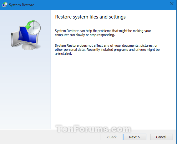 windows 10 system recovery