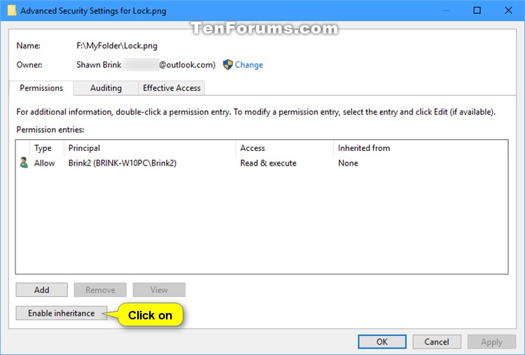 Enable or Disable Inherited Permissions for Objects in Windows-enable_inheritance_for_file-2.jpg