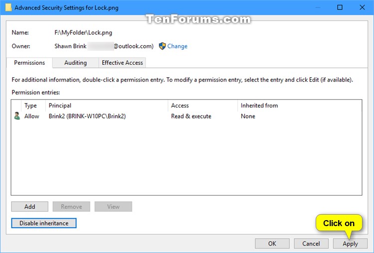 Enable or Disable Inherited Permissions for Objects in Windows-enable_inheritance_for_file-3.jpg