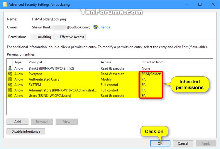 Enable or Disable Inherited Permissions for Objects in Windows-enable_inheritance_for_file-4.jpg