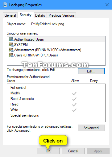 Change Permissions of Objects for Users and Groups in Windows 10-remove_user_or_group_permissions-4.png
