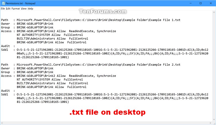 Add List Permissions Context Menu in Windows-text_file_on_desktop.jpg