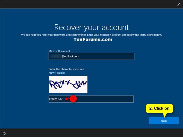 how to reset account password in windows 10