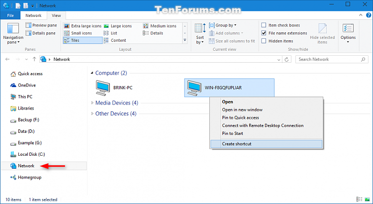 'Pin to taskbar' Folder and Drive in Windows 10-network_create_shortcut.png