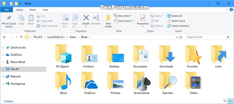Restore Default Location Of Personal Folders In Windows 10 Tutorials 