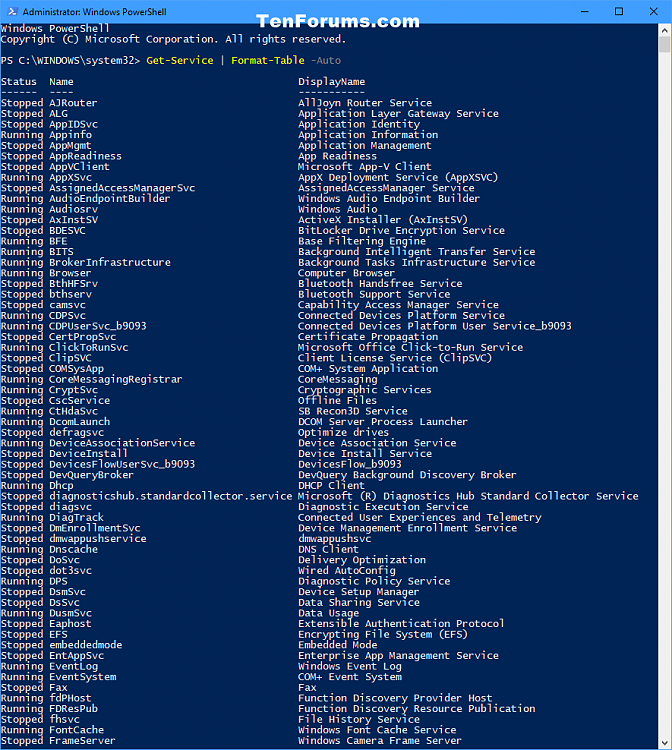 Start, Stop, and Disable Services in Windows 10-get_status_of_all_services_in_powershell.png