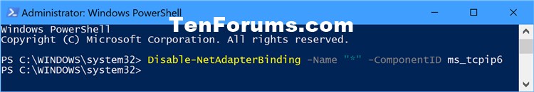 Enable or Disable IPv6 in Windows-disable_all_ipv6_powershell.jpg