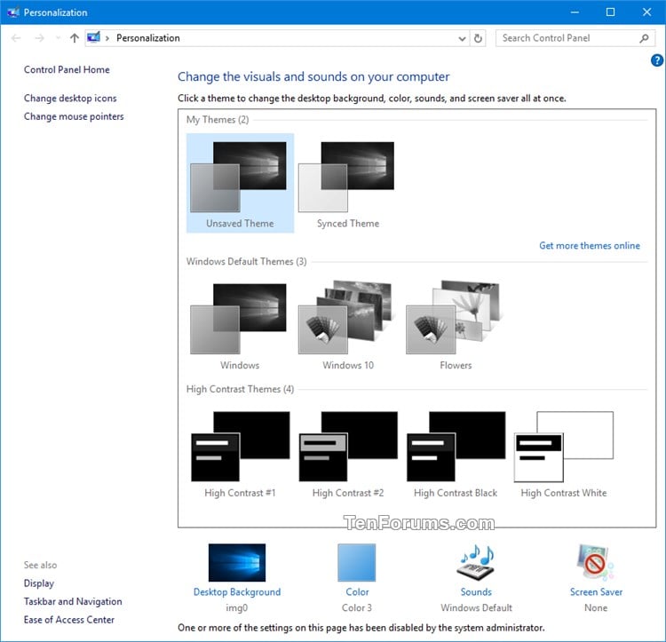 Allow or Prevent Users to Change or Save a Theme in Windows 10-change_save_theme_disabled-2.jpg