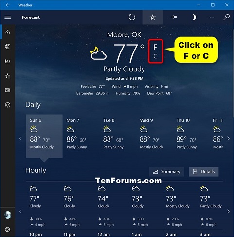 Change Weather app Temperature to Fahrenheit or Celsius in Windows 10-weather_app_f_or_c.jpg