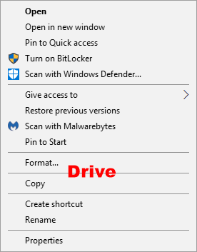 Remove File Explorer Default Context Menu in Windows 10-drive_context_menu.png