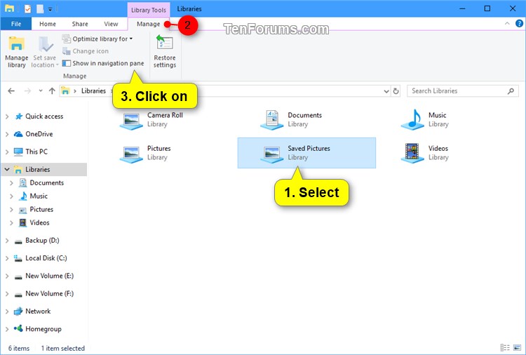 Hide or Show a Library in Navigation Pane in Windows 10-show_library_ribbon.jpg
