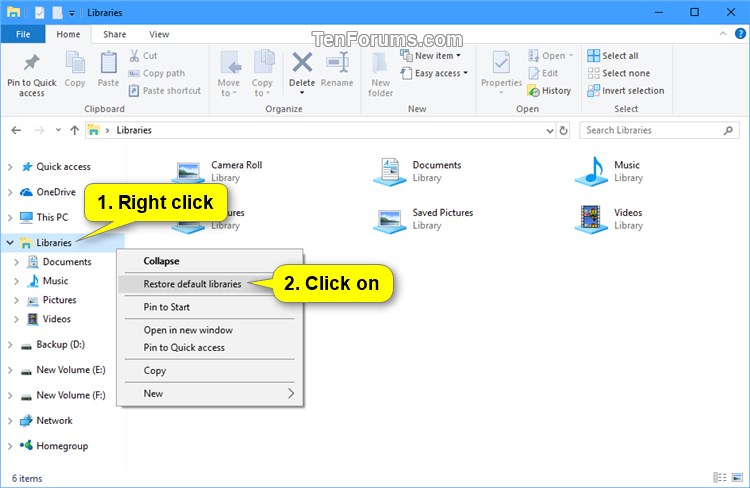 How to Restore Default Libraries in Windows 10-restore_default_libraries.jpg