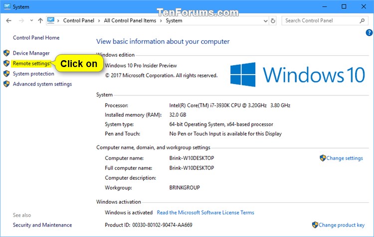 Enable or Disable Remote Desktop Connections to Windows 10 PC-remote_desktop_control_panel-1.jpg