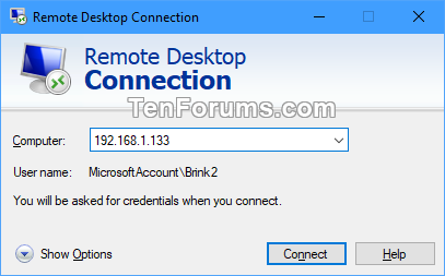 Remove Computer Entries from Remote Desktop Connection in Windows 10-rdc_computer_history-1.png