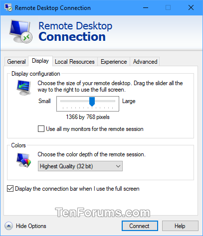 Save Remote Desktop Connection Settings to RDP File in Windows-rdc_settings-2.png