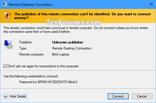 Save Remote Desktop Connection Settings to RDP File in Windows-publisher_of_remote_connection.png