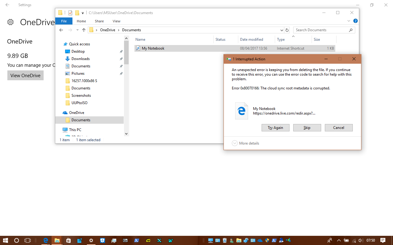 explain onedrive sync settings
