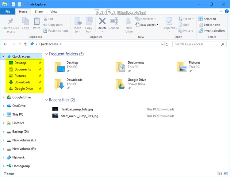 Rearrange Pinned Items On Jump Lists in Windows 10-quick_access-1.jpg