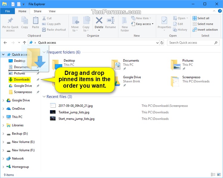 Rearrange Pinned Items On Jump Lists in Windows 10-quick_access-2.jpg