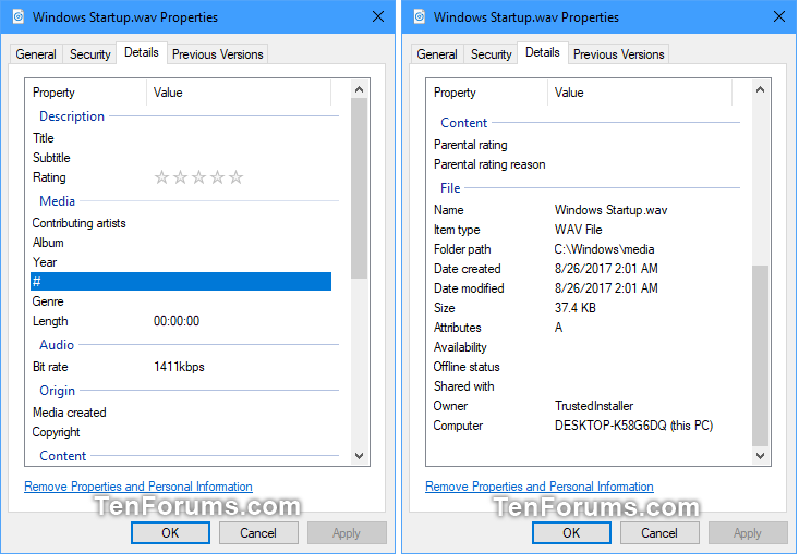 windows 10 file properties editor command line windows 10 file properties editor command line