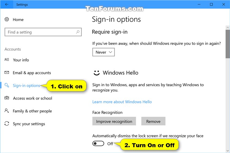 Face - Turn On or Off Automatically Unlock Screen in Windows 10-windows_hello_face_dismiss_lock_screen.jpg
